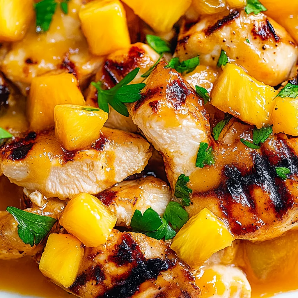 Grilled Mango Pineapple Chicken