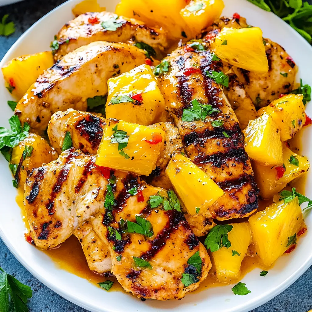 Grilled Mango Pineapple Chicken