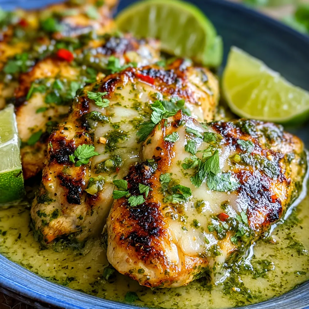 Tasty Grilled Chicken with Salsa Verde and Pepper Jack Cheese