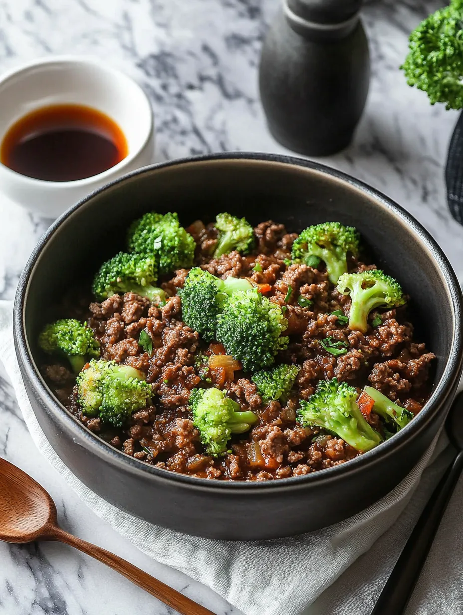 Quick Ground Beef and Broccoli Stir Fry