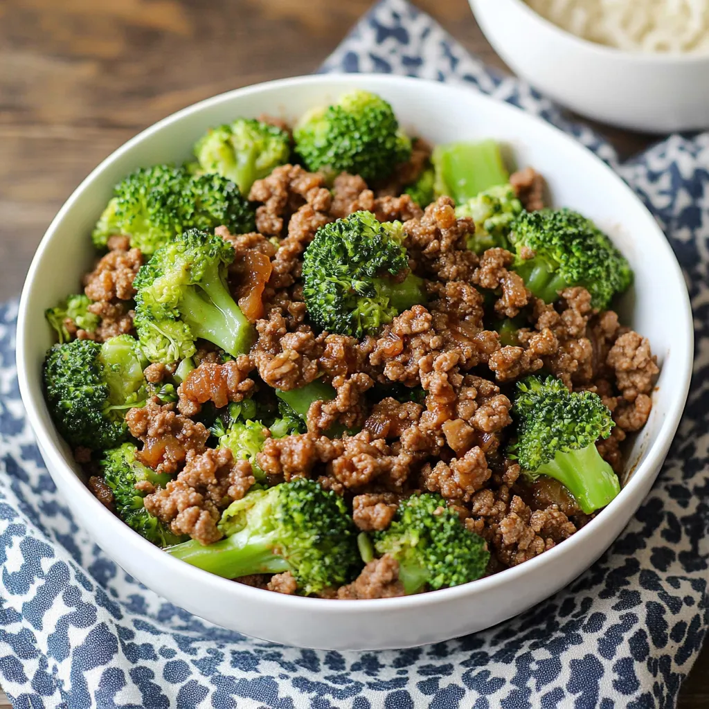 Quick Ground Beef and Broccoli Stir Fry