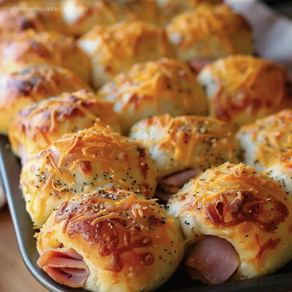 Savory Ham and Cheese Bread Rolls