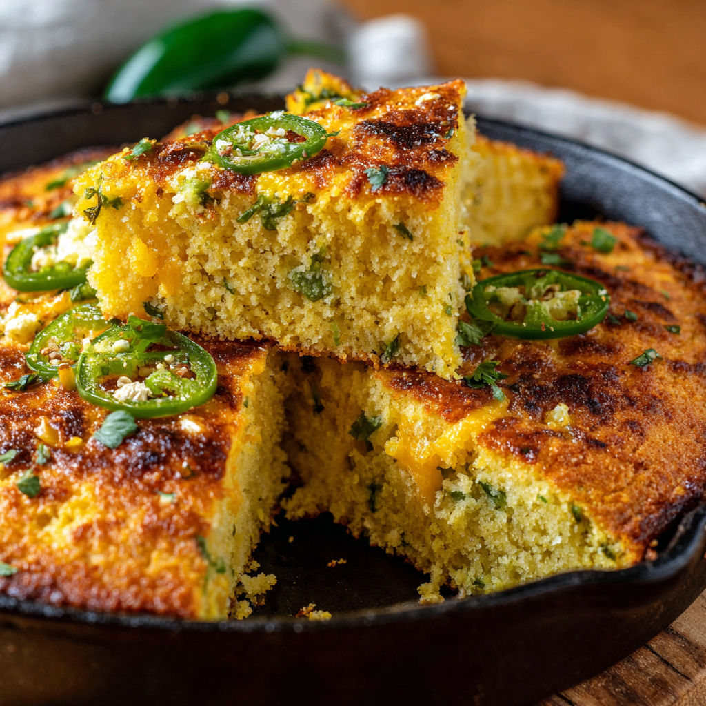 Southwest Hatch Chile Cheese Cornbread for Bold Flavor