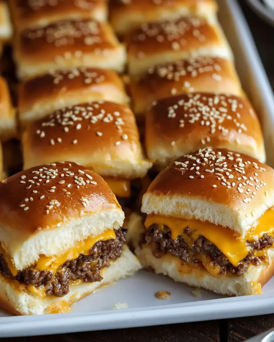 Easy Hawaiian Roll Cheeseburger Sliders