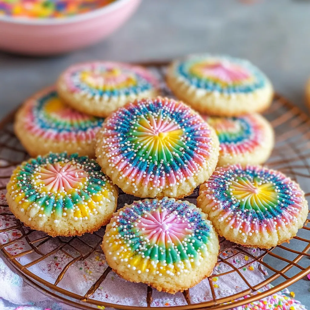 Surprise Hidden Rainbow Cookies with Sprinkles