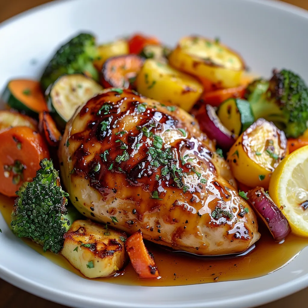 Honey Lemon Chicken with Roasted Vegetables