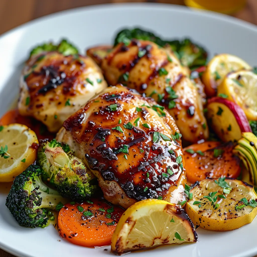 Honey Lemon Chicken with Roasted Vegetables