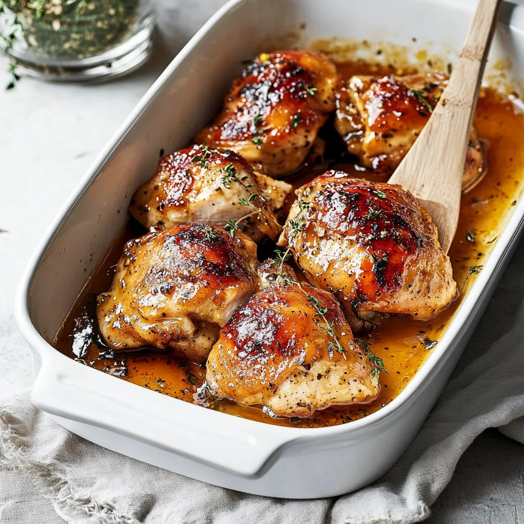 Juicy Honey Mustard Chicken Thighs with Fresh Herbs