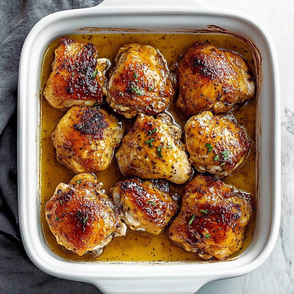 Juicy Honey Mustard Chicken Thighs with Fresh Herbs