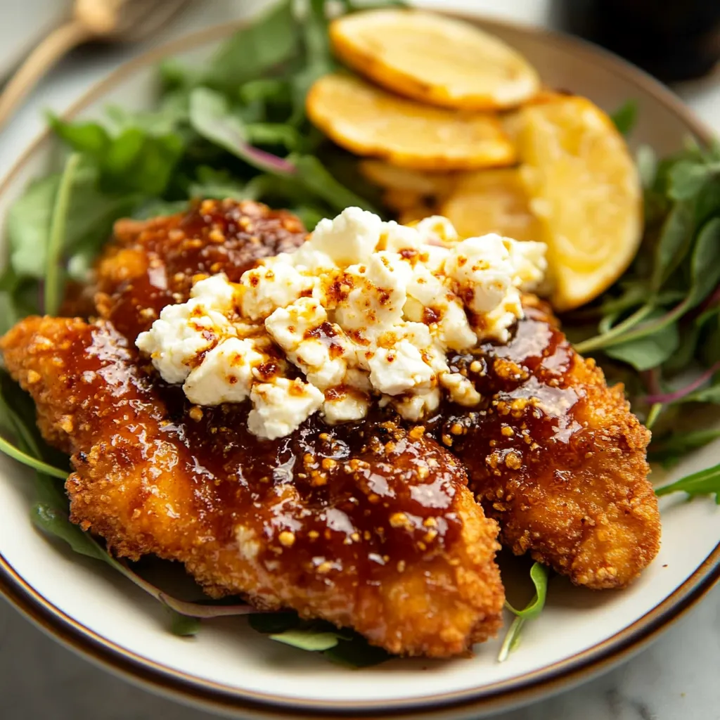 Crispy Hot Honey Feta Chicken
