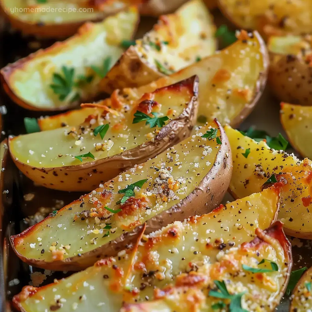 Irresistible Baked Garlic Parmesan Potato Wedges