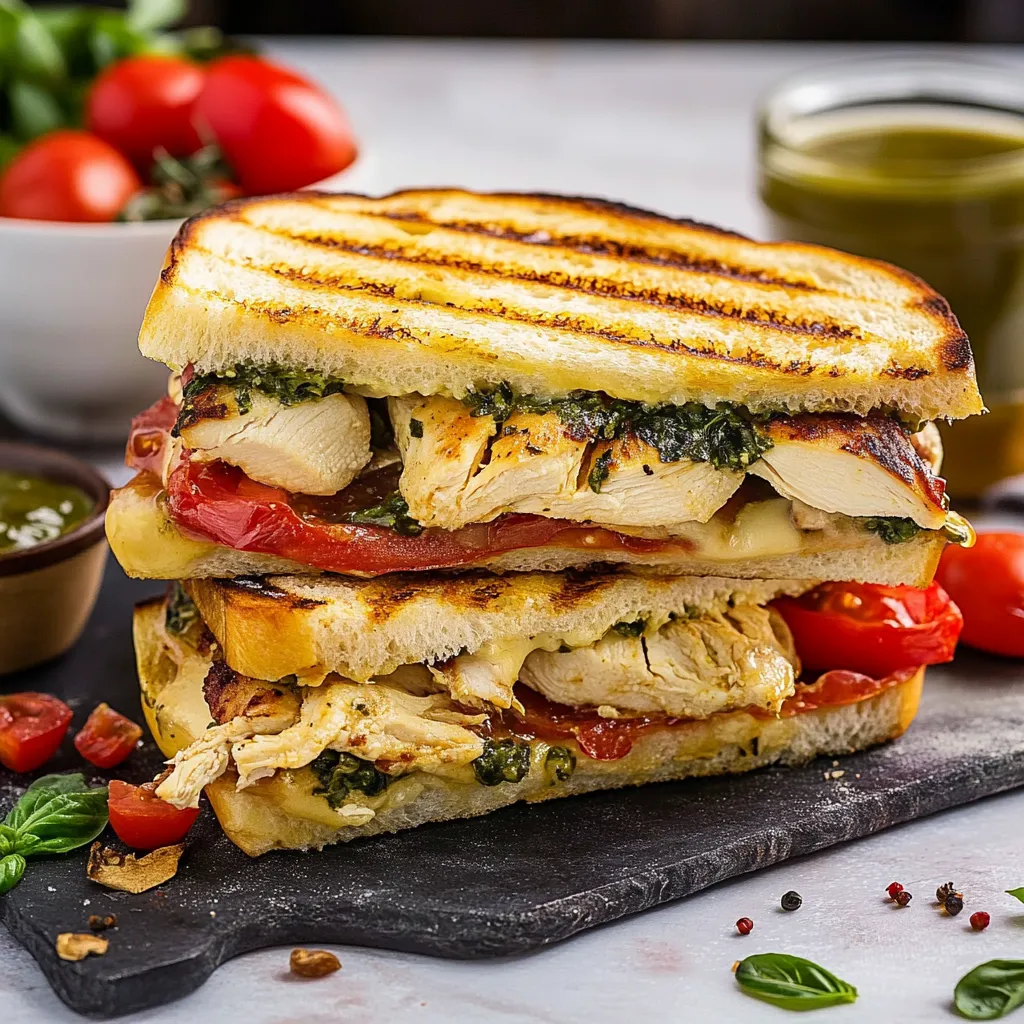 Easy Italian Chicken Panini with Pesto