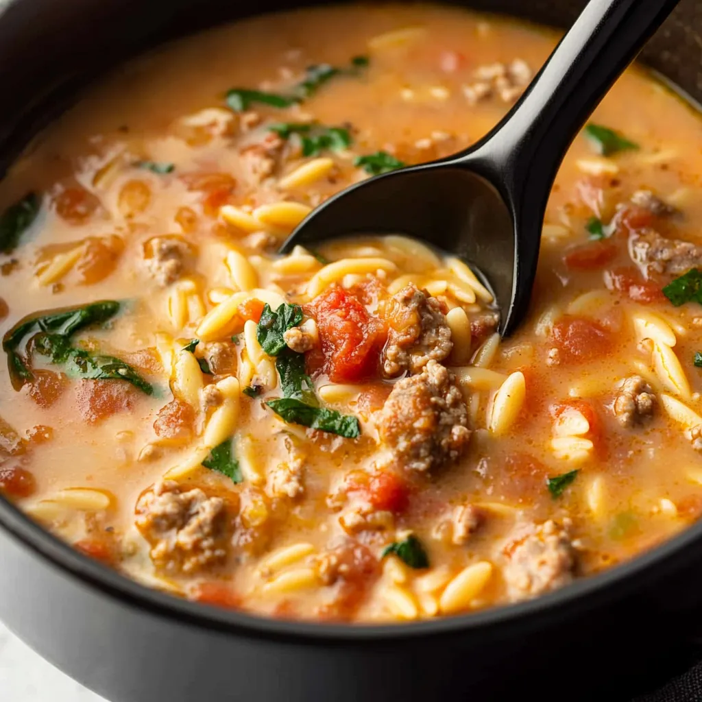 Easy Italian Sausage Orzo Soup