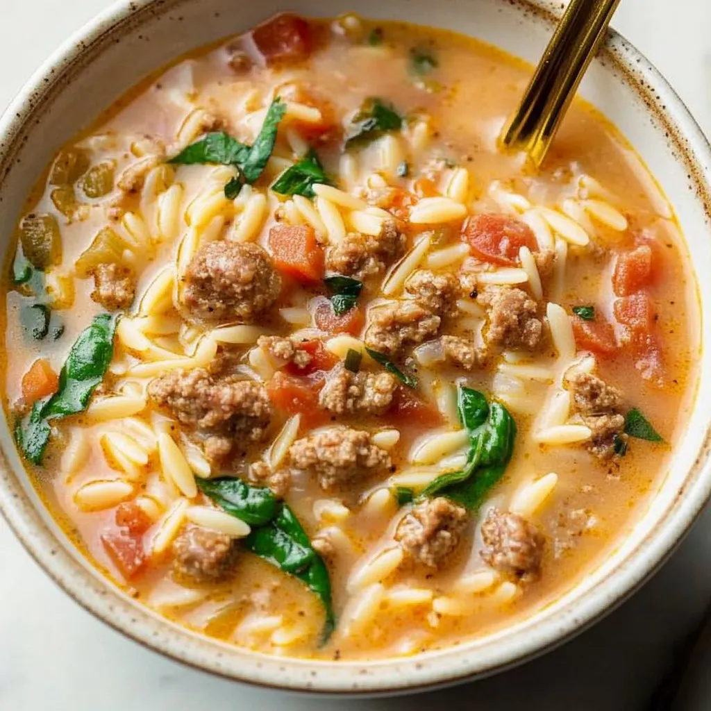 Easy Italian Sausage Orzo Soup