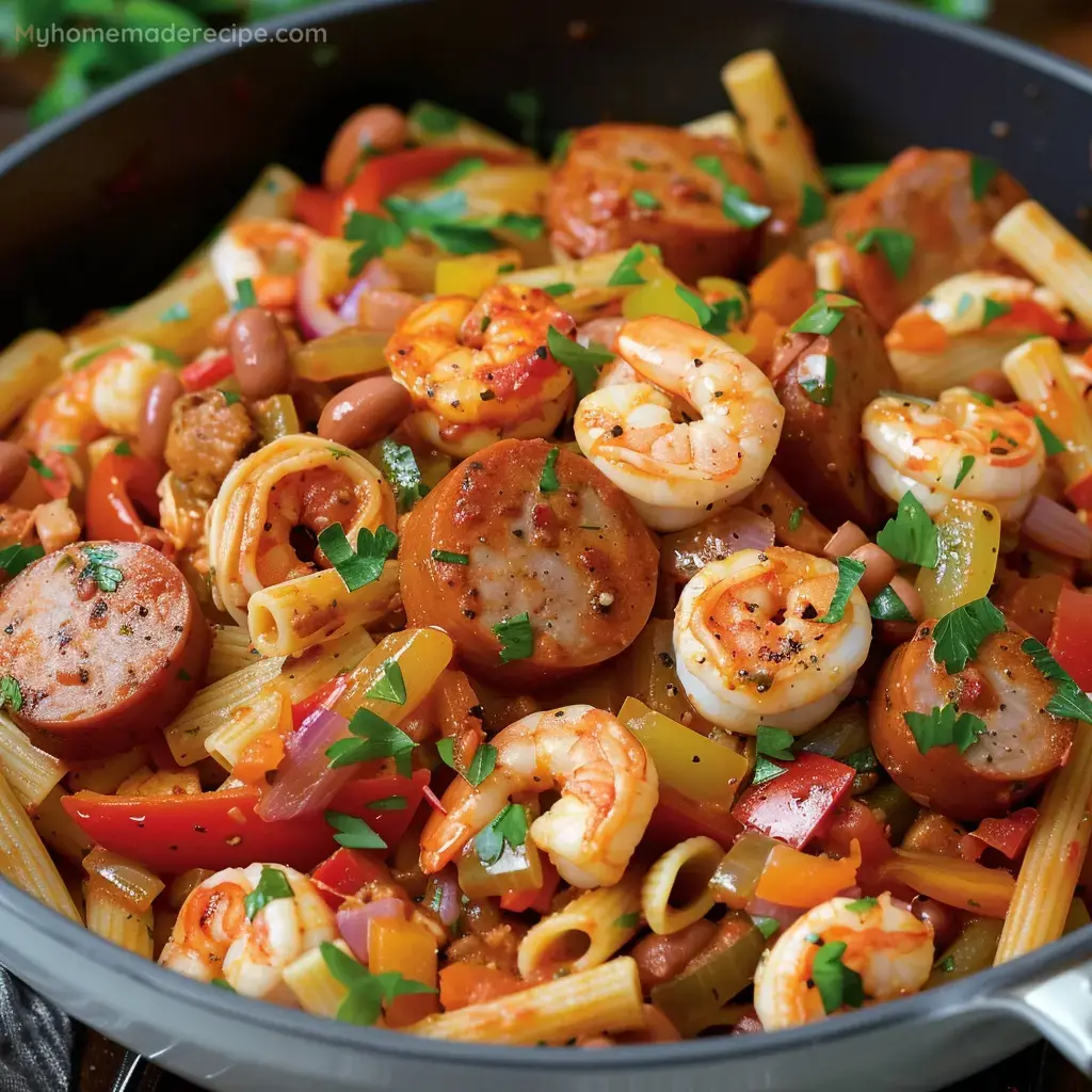 Delicious Jambalaya Pasta with Cajun Flavors