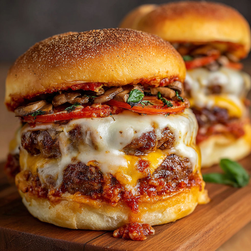 How to Make Juicy Pizza Burgers with Cheese and Pepperoni