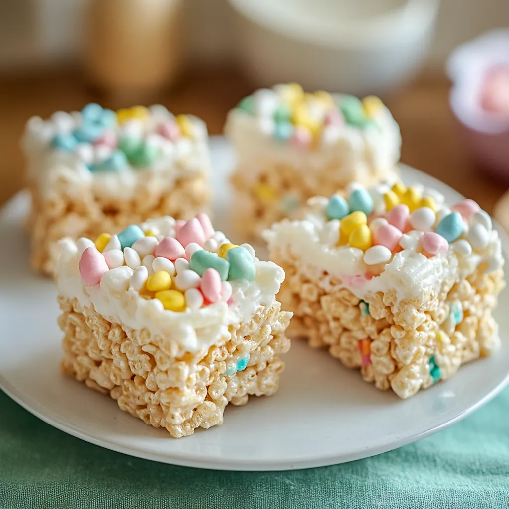Easter Egg Krispies Nests with Frosting