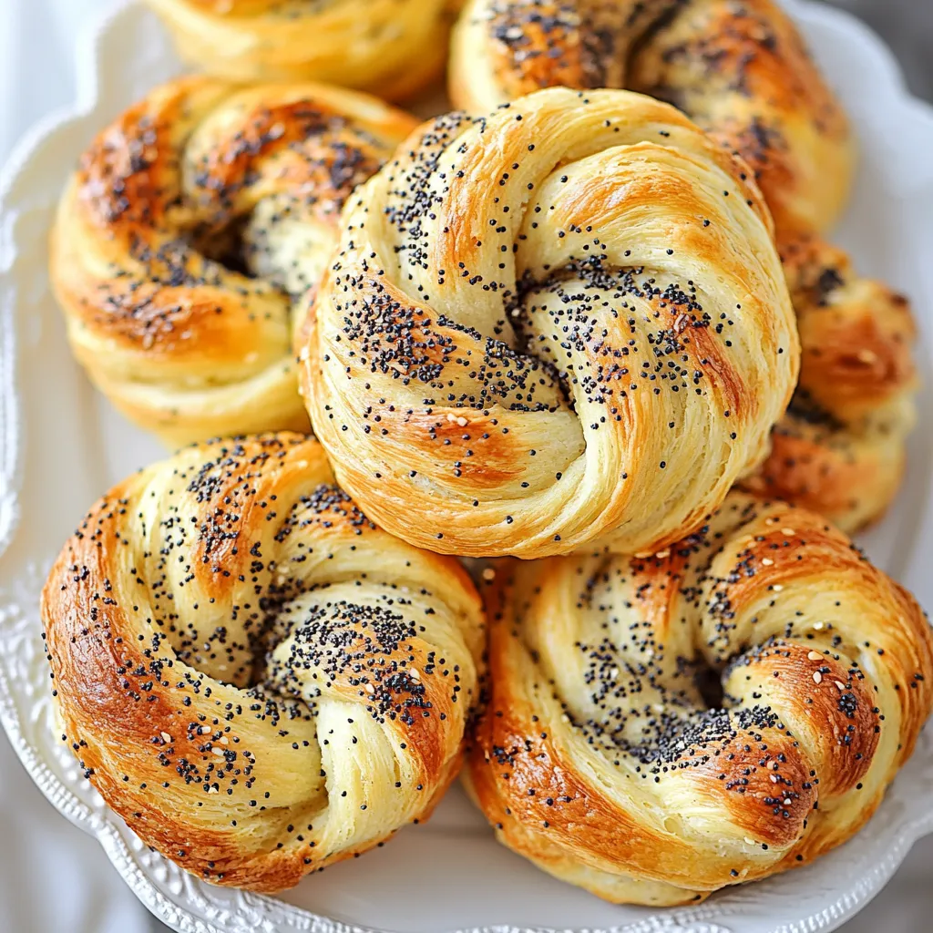 Homemade Lemon Cardamom Poppy Seed Twists with Sweet Roll Dough