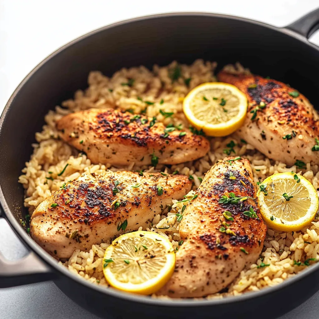 One Pot Lemon Herb Chicken & Rice