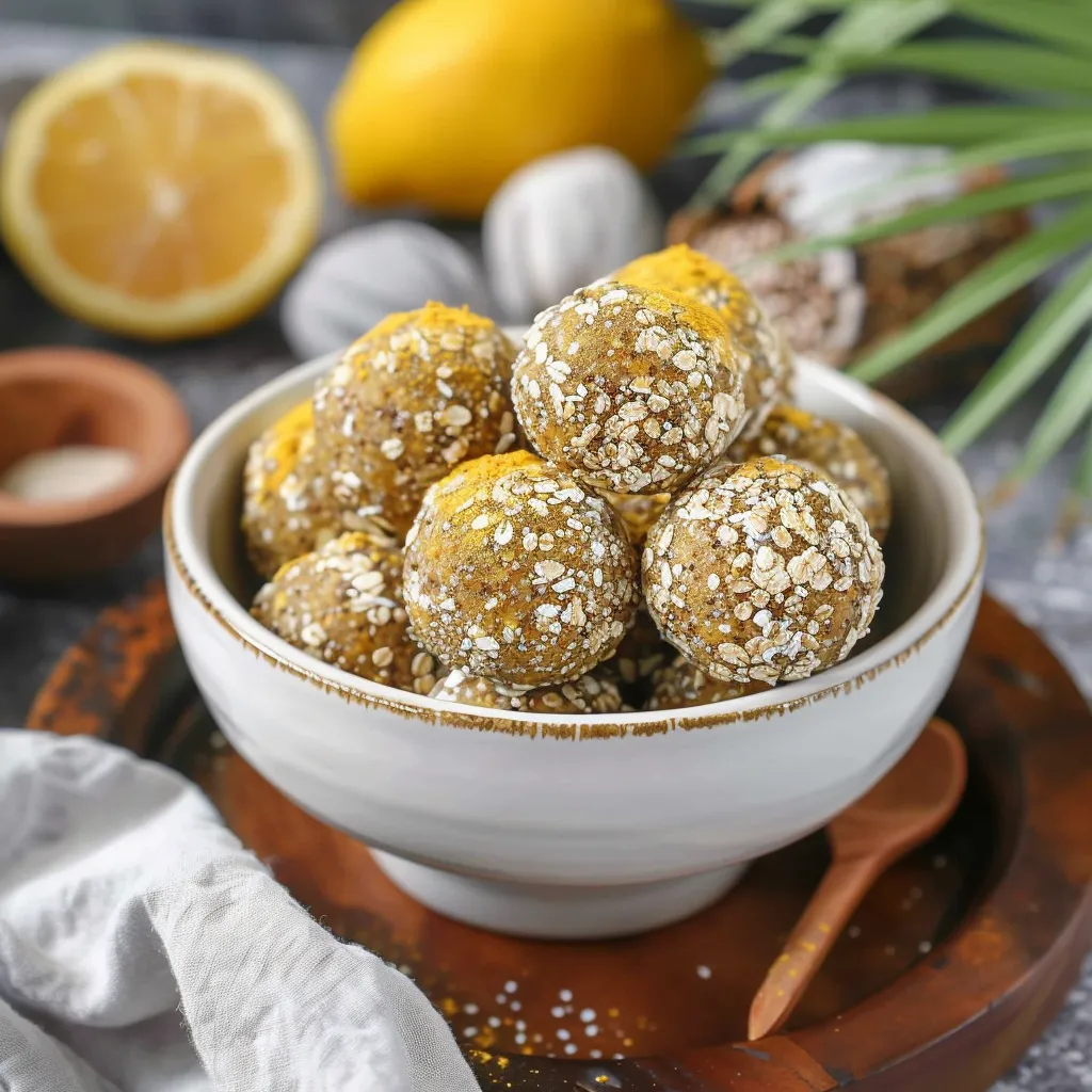 Lemon Turmeric Energy Bites with Superfoods