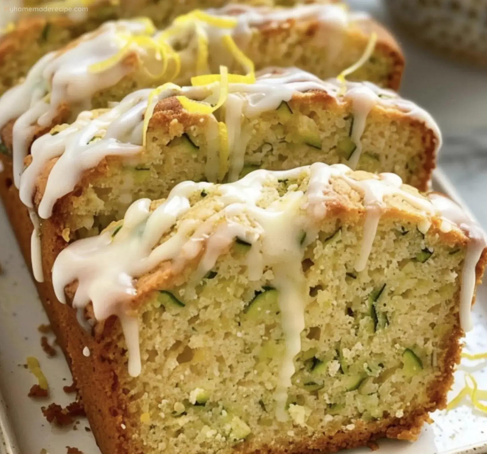Refreshing Lemon Zucchini Heaven Bread With Lemon Glaze - My Home Made Recipe