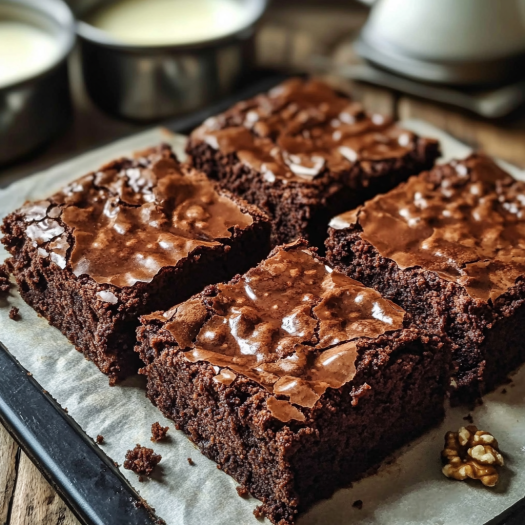 Lunchroom Ladies Brownies with Rich Chocolate and Walnuts