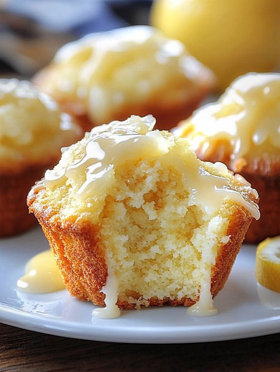 Luscious Lemon Cream Muffins with Zesty Glaze