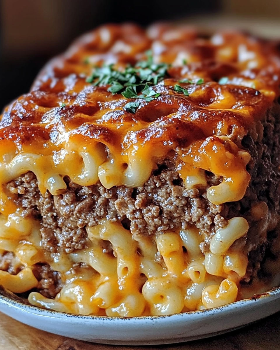 Mac and Cheese Meatloaf Casserole
