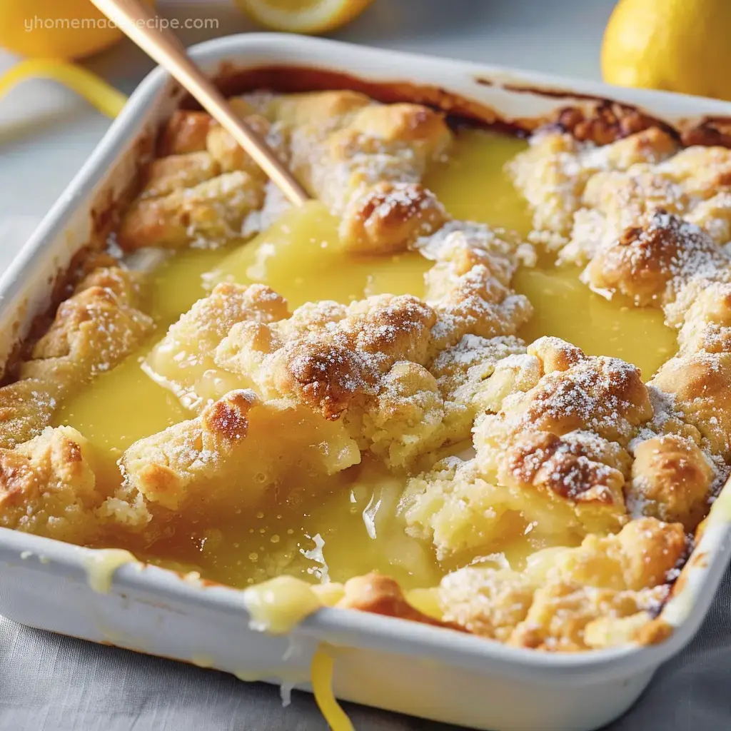 Easy and Delicious Magic Lemon Cobbler