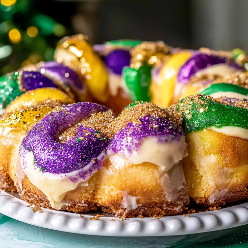 Homemade Mardi Gras King Cake