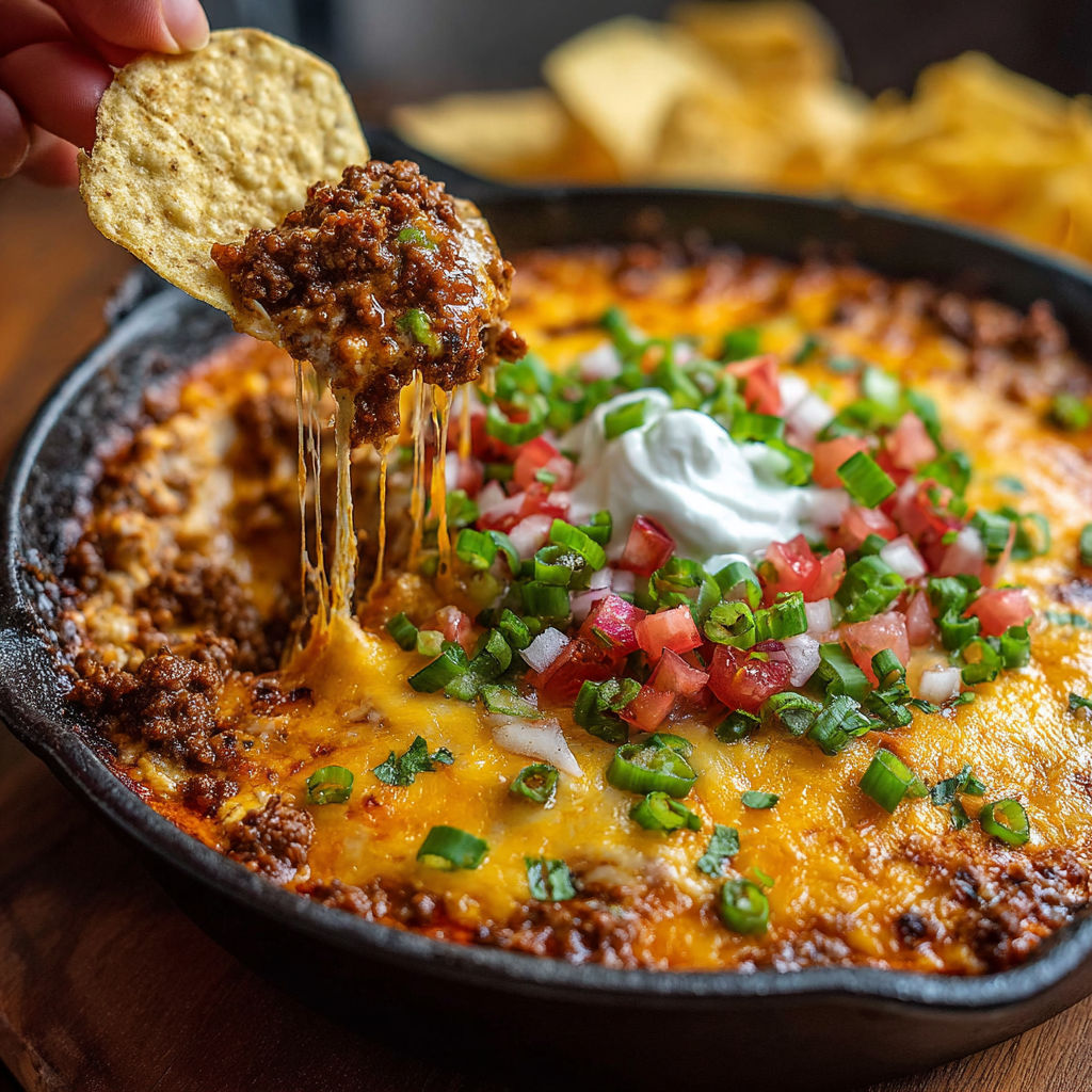 Meaty Texas Trash Dip with Cheesy Tex-Mex Flavors
