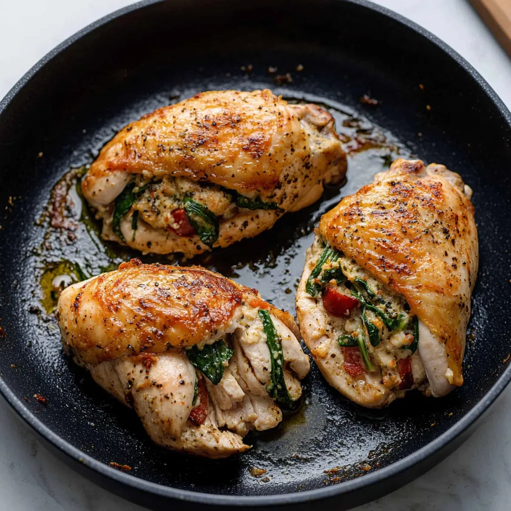 Easy Mediterranean Stuffed Chicken with Spinach, Feta, and Olives
