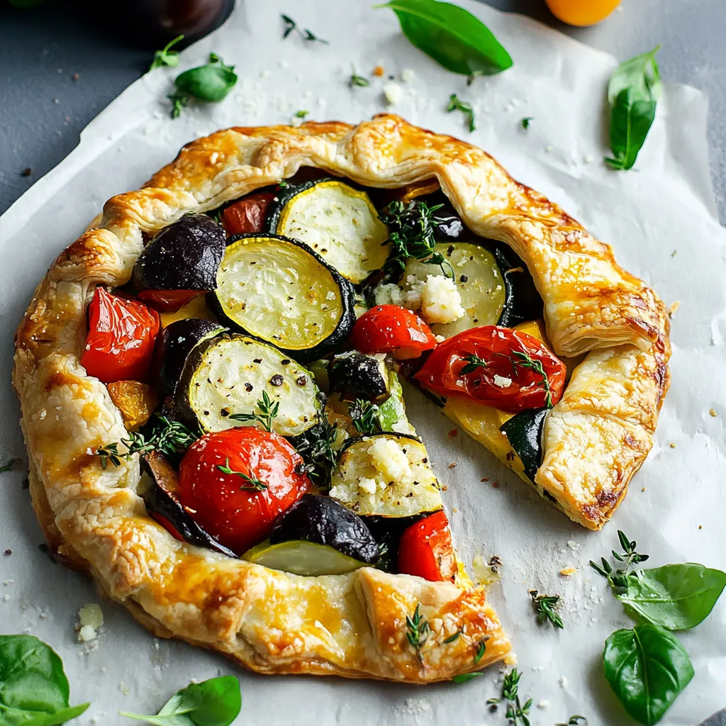 Mediterranean Vegetable Galette with Artichokes and Three Cheeses