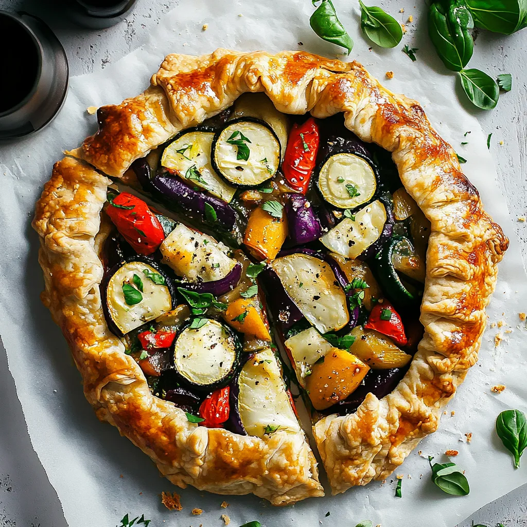 Mediterranean Vegetable Galette with Artichokes and Three Cheeses