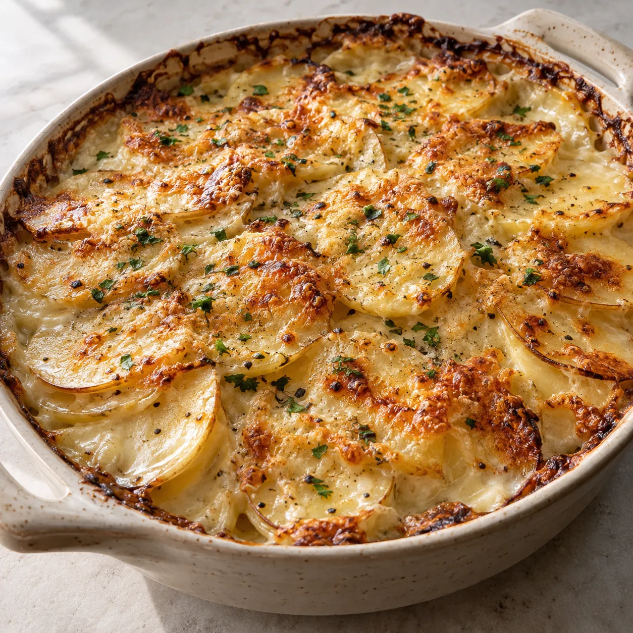 Garlic Parmesan Potato Bake