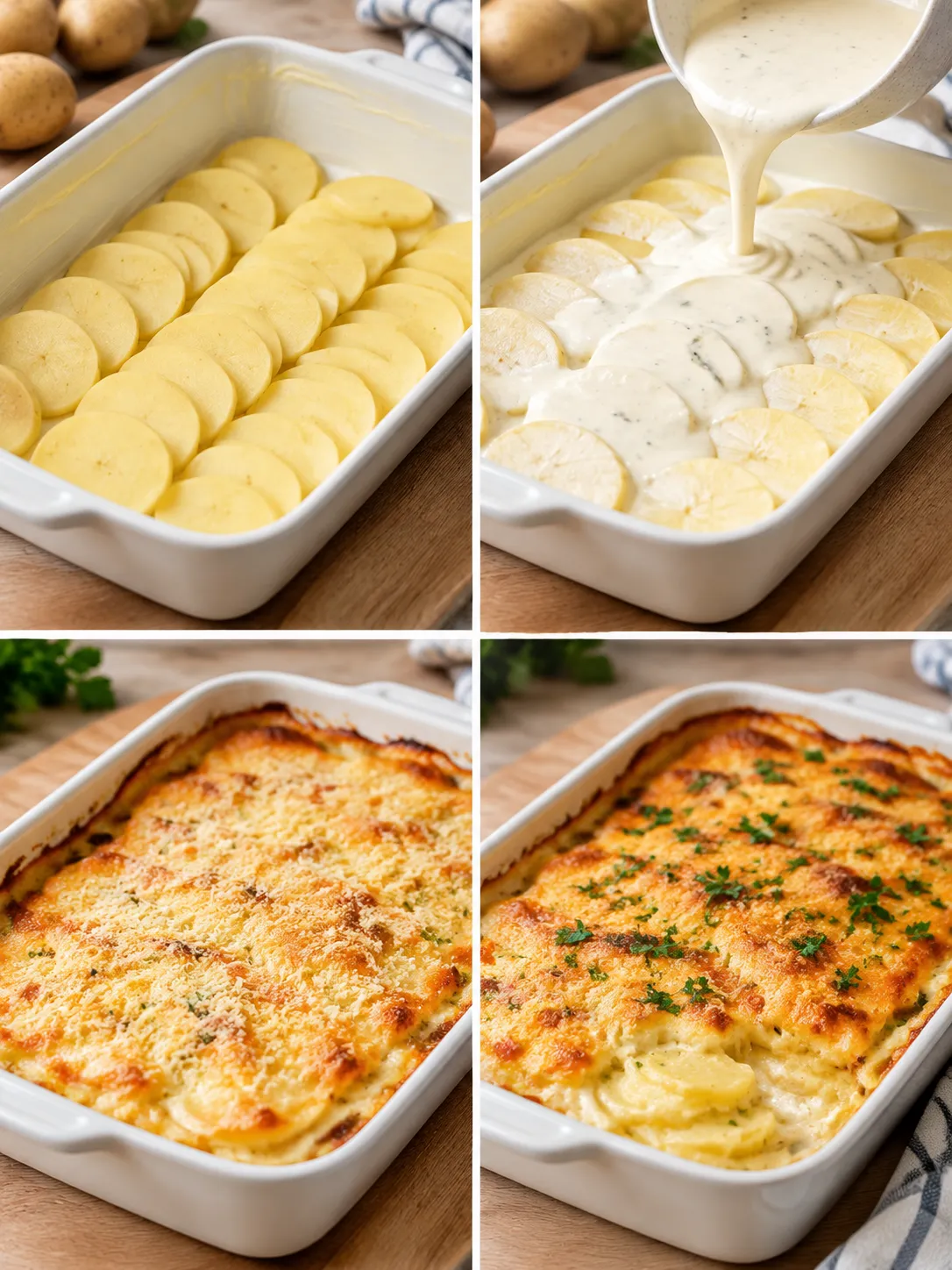 Garlic Parmesan Potato Bake