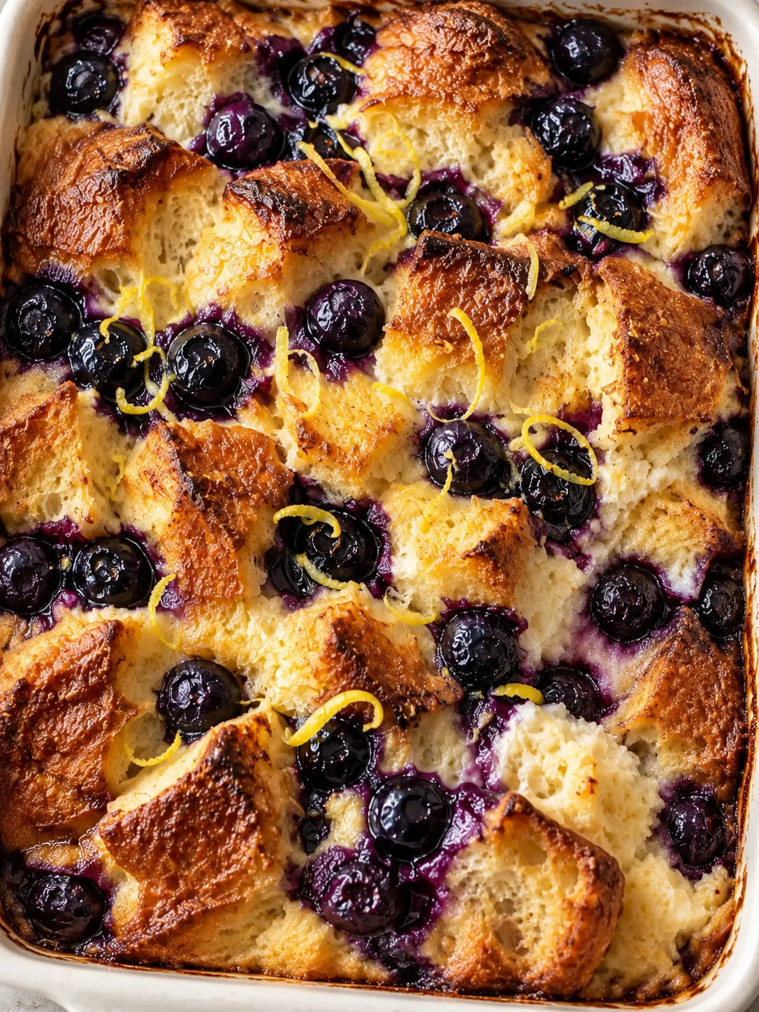 Blueberry Lemon Bread Pudding