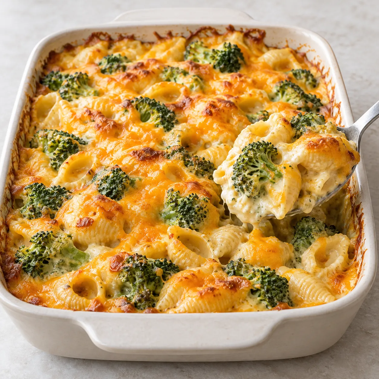Broccoli Cheddar Pasta Bake