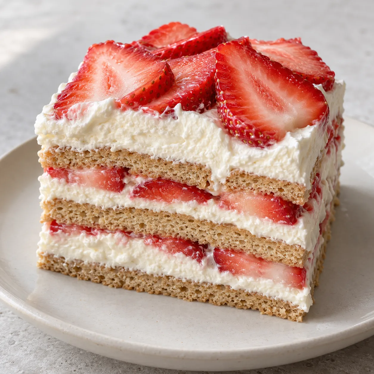 Strawberry Cream Icebox Cake