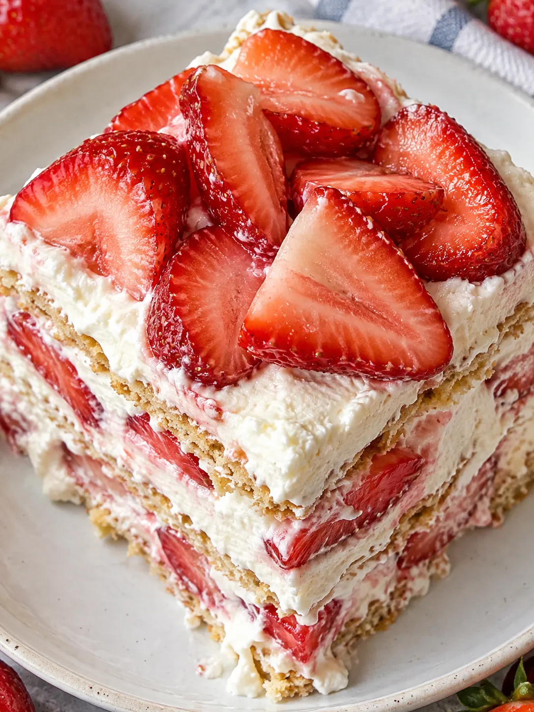 Strawberry Cream Icebox Cake