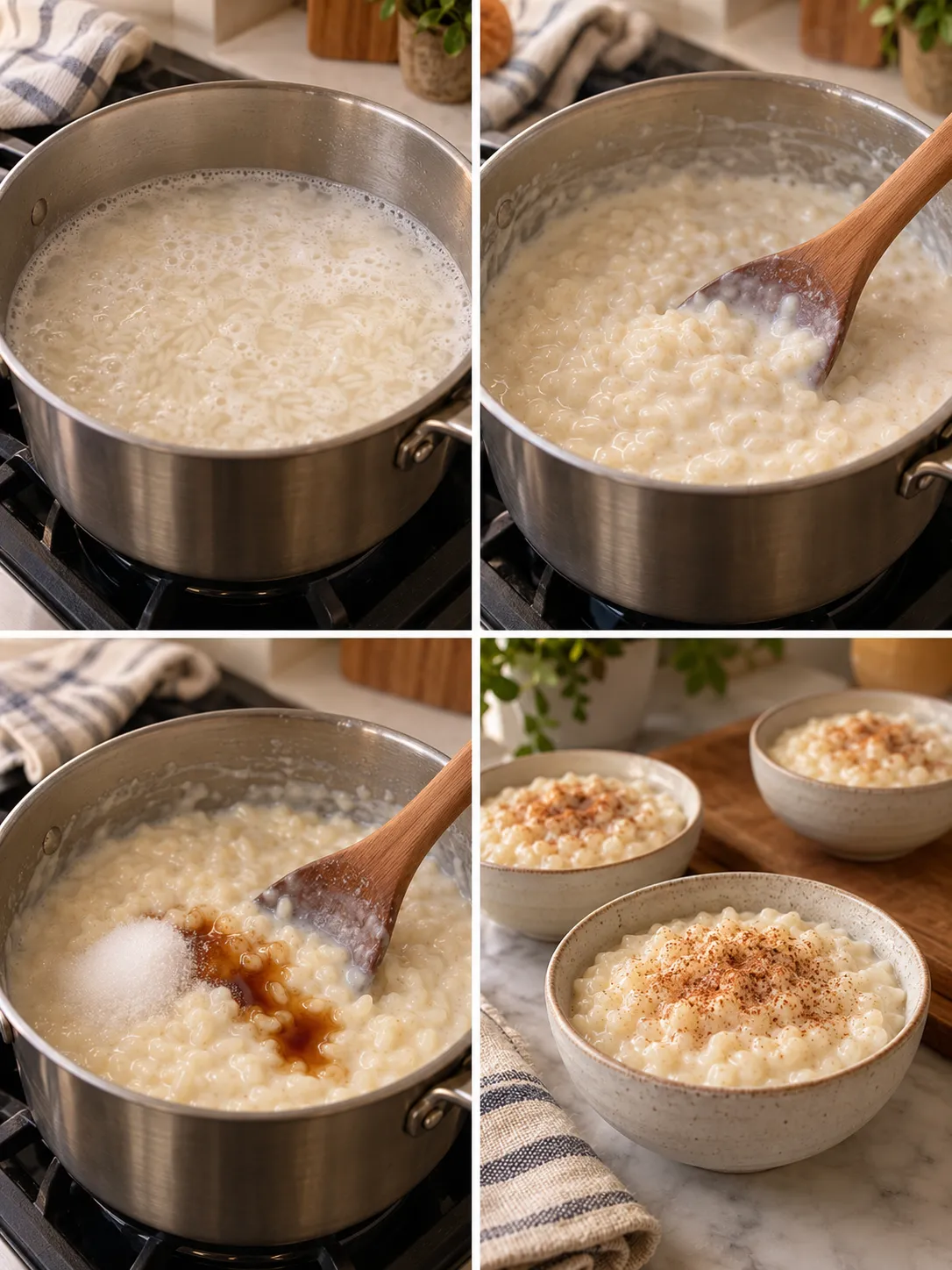 Vanilla Cinnamon Rice Pudding
