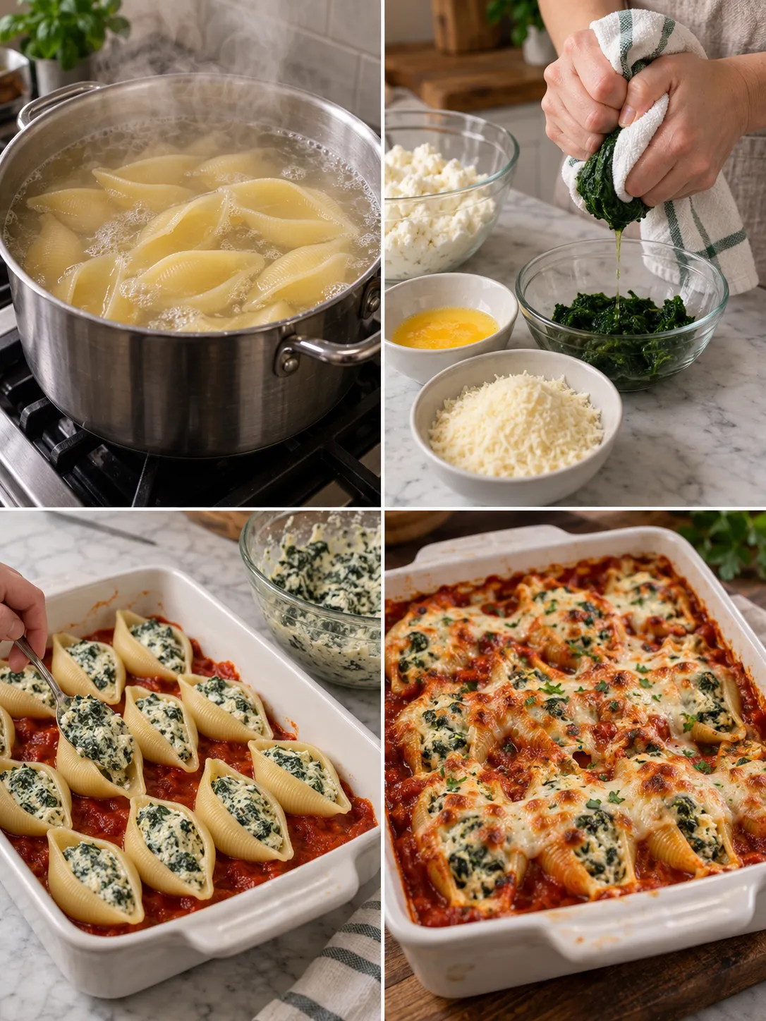 Spinach Ricotta Stuffed Shells
