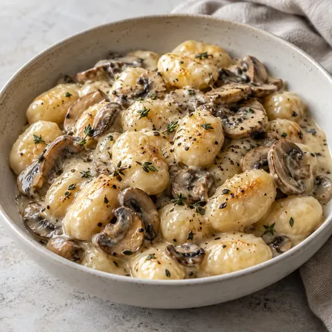 Creamy Mushroom Gnocchi Skillet