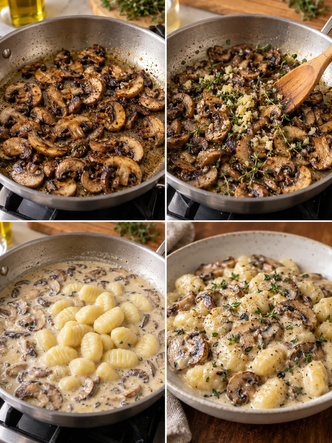 Creamy Mushroom Gnocchi Skillet