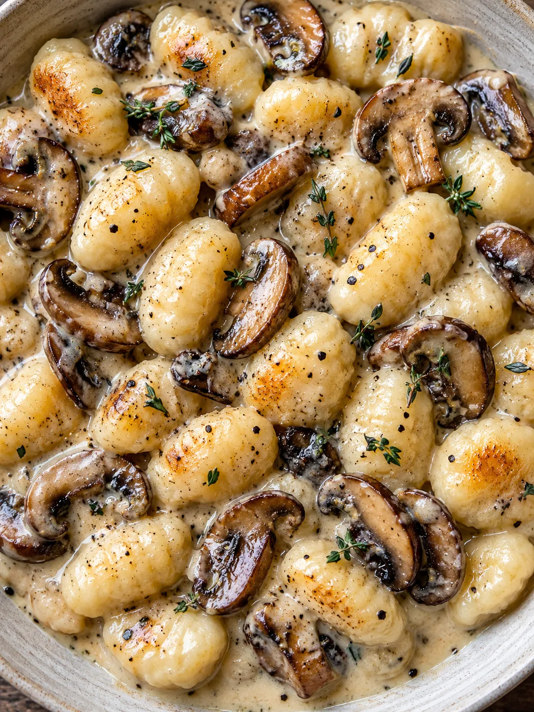 Creamy Mushroom Gnocchi Skillet