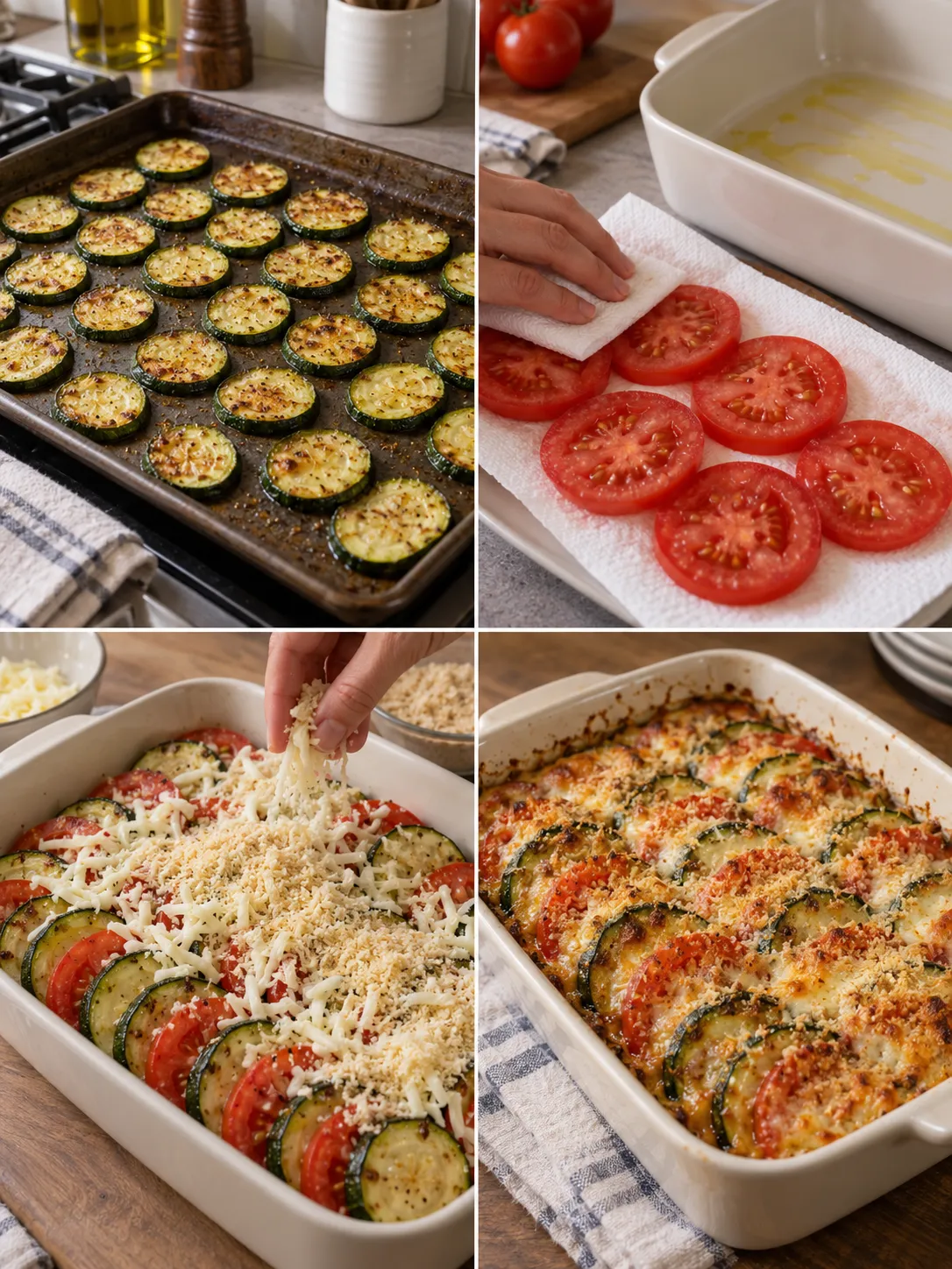 Zucchini Tomato Mozzarella Bake