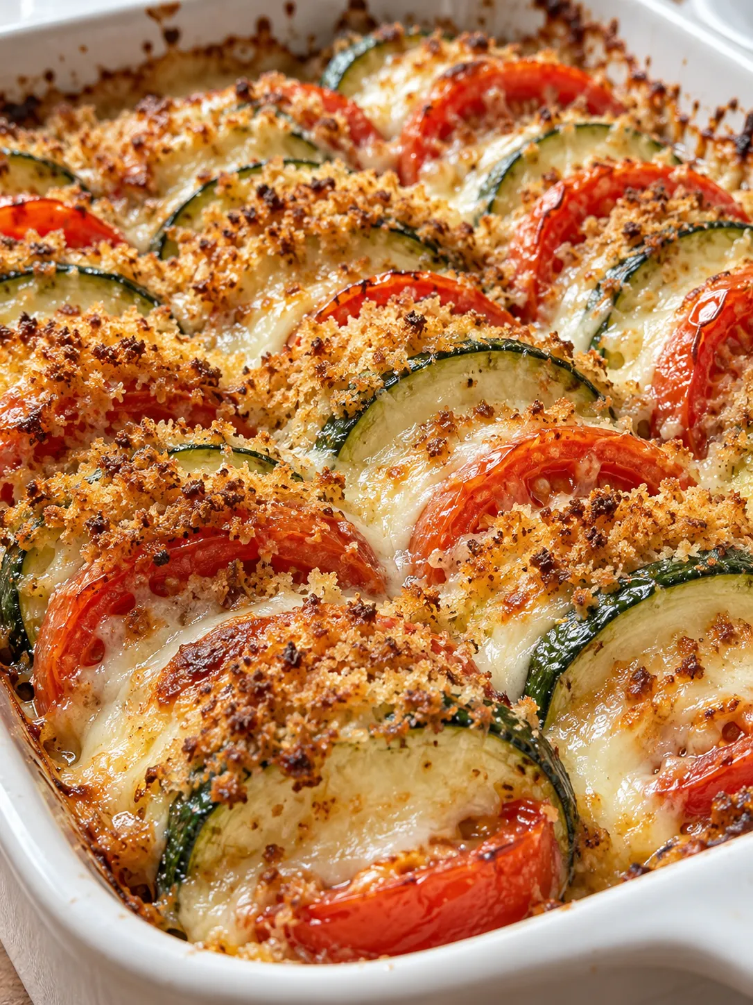 Zucchini Tomato Mozzarella Bake