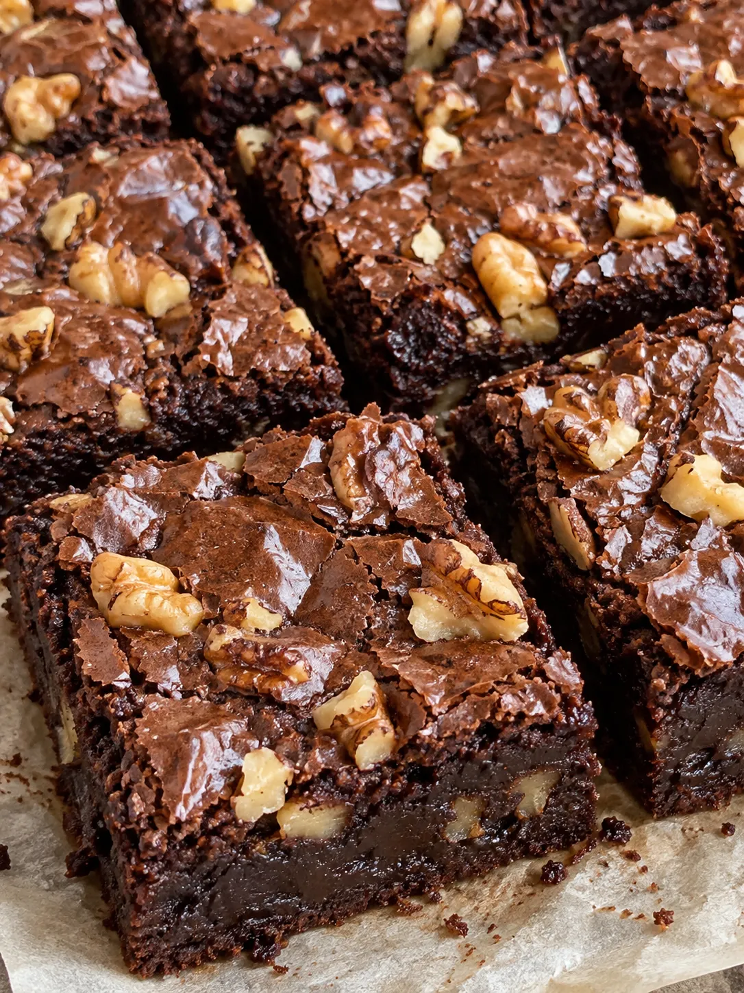 Fudgy Walnut Cocoa Brownies