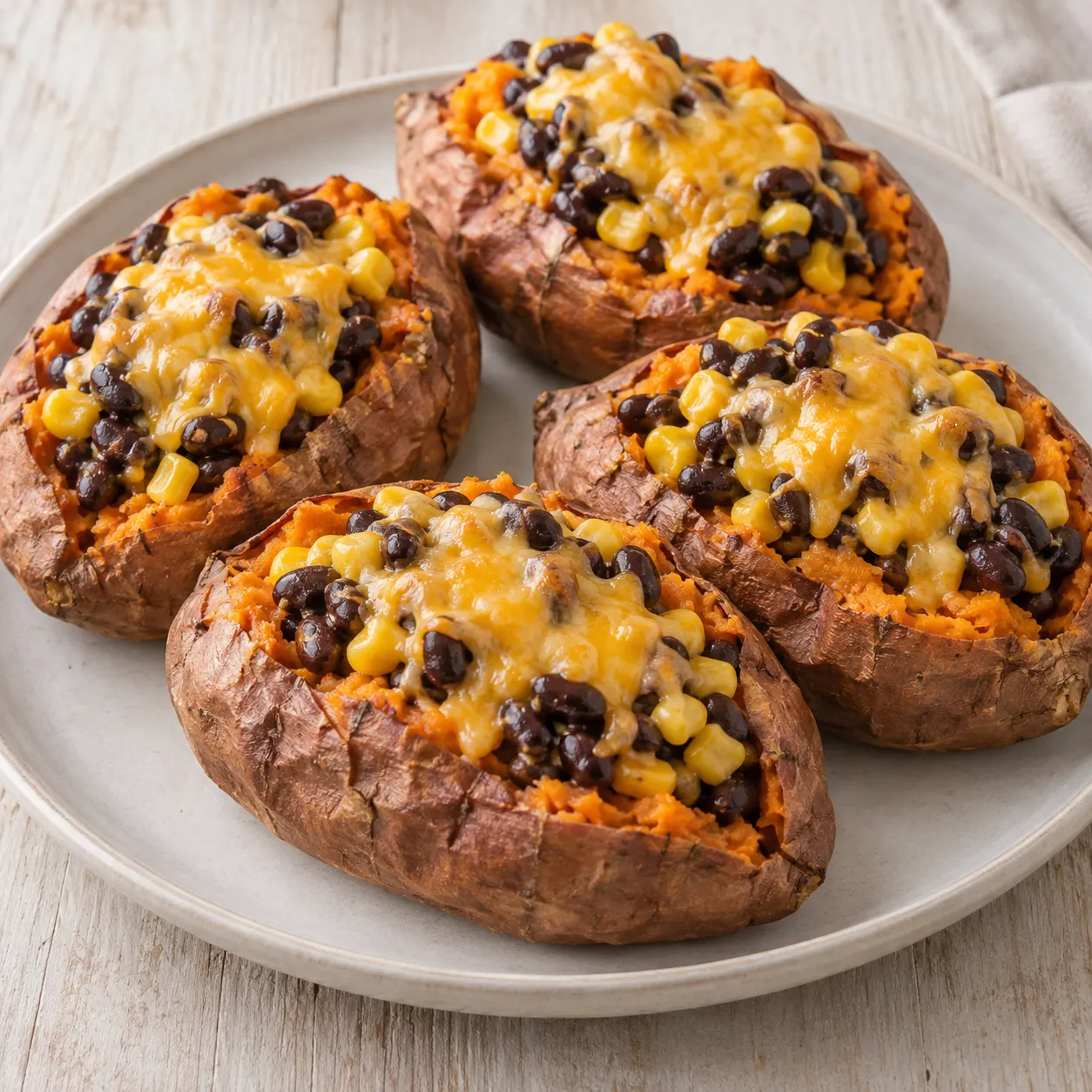 Black Bean Stuffed Sweet Potatoes