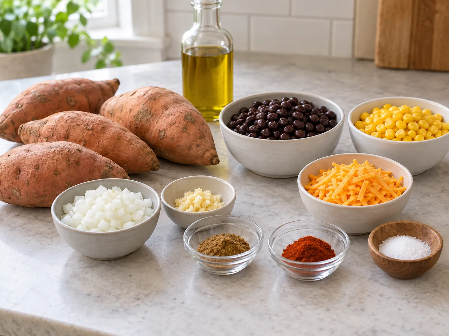 Black Bean Stuffed Sweet Potatoes